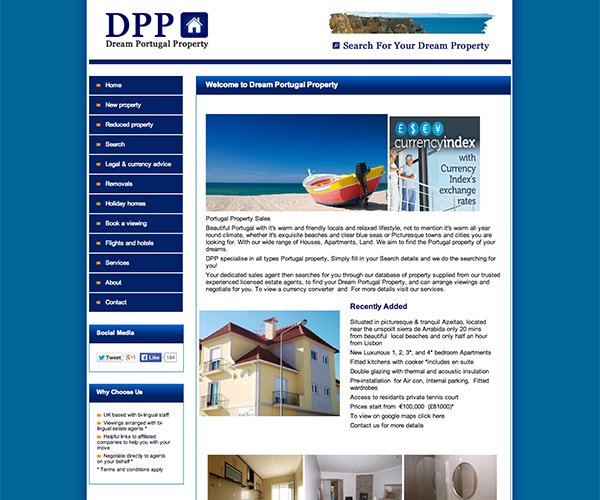 Website Design - Dream Portugal Property
